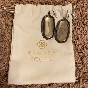 Kendra Scott Gun Metal Slate Danielle earrings
